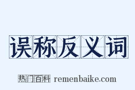 误称反义词是什么意思的图片